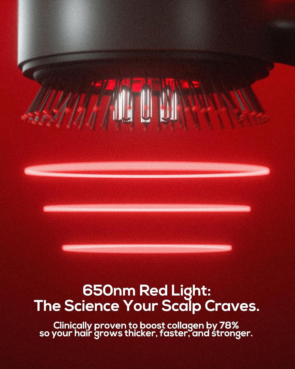 Red Light Brush for Hair Growth and Massage